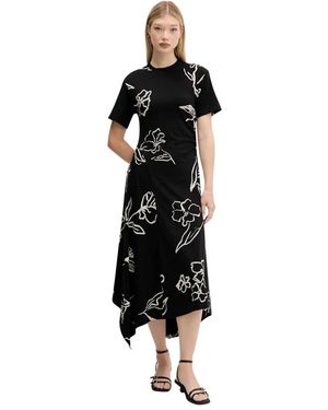 Desigual Calma Midi Jurk - Zwart