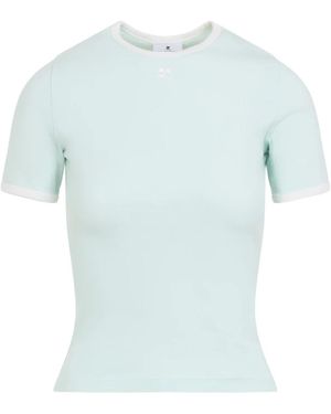 Courreges Signature T-Shirt - Blauw