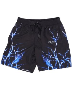 PHOBIA ARCHIVE Badmode ,Zwart ,Polyester Zwemshorts - Blauw