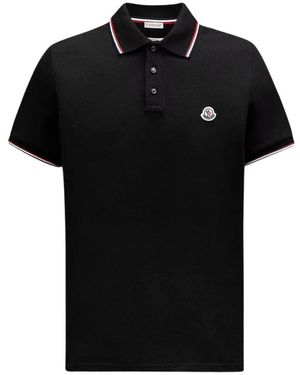Moncler Polo Shirts - Black