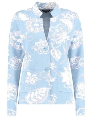 Bloomings Knitted Blazer Slk20-8915 - Blau
