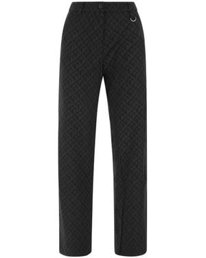Marine Serre Straight Trousers - Black