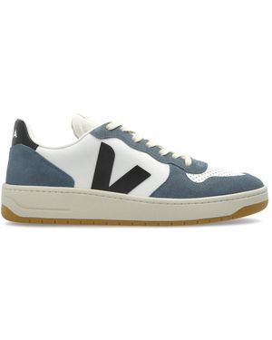 Veja Schoenen ,Blauw ,Leer Sportschoenen V-10 Prime Leer