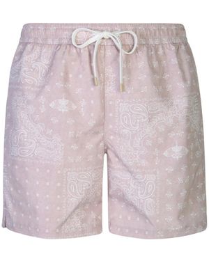 Eleventy Badmode ,Roze ,Polyester Pantaloncino Beach - Paars