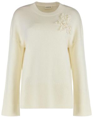P.A.R.O.S.H. Round-Neck Knitwear - White