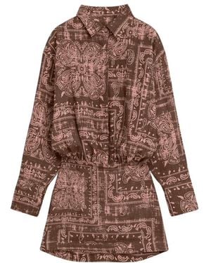 A PAPER KID Shirt Dresses - Brown