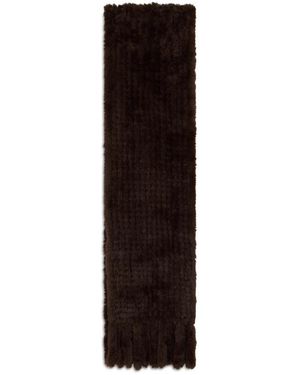 Pinko Accessoires ,Bruin ,Polyester Furry Scarf