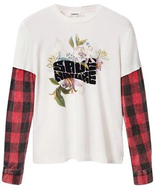 Desigual Long Sleeve Tops - White