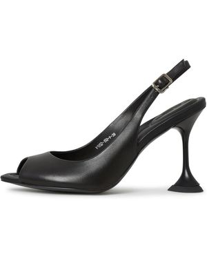 CESARE GASPARI Sandalias De Tacón Alto De Aguja Negras, Mujer, Talla - Negro