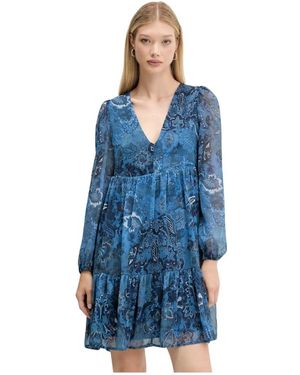 Desigual Chaleco Jurk - Blauw