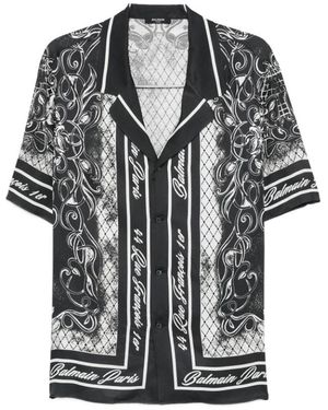 Balmain Printed Foulard Pyjama Shirt - Zwart