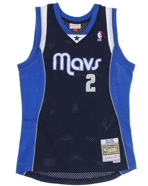 Mitchell & Ness Fitness ,Veelkleurig ,Polyester Swingman Jersey Hardwood Classics No 2 Jason Kidd 2011-12 - Blauw