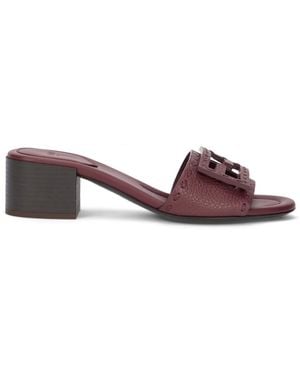 Fendi Heeled Mules - Brown