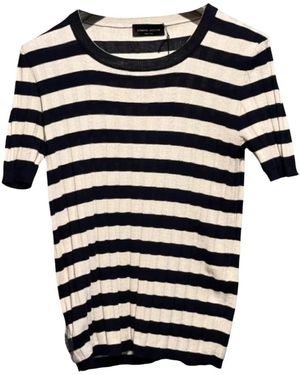 Roberto Collina Blau/Naturweiß Gestreiftes T-Shirt