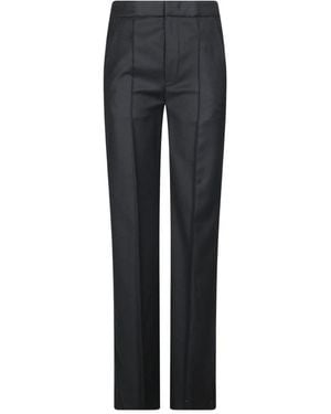 Dondup Broeken ,Zwart ,Leer Amaya Wijde Broek - Grijs