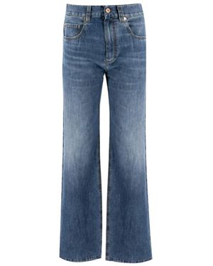 Brunello Cucinelli Wide Jeans - Blu