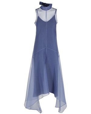 STAUD Kleedjes ,Blauw ,Polyester Auden Lange Jurk
