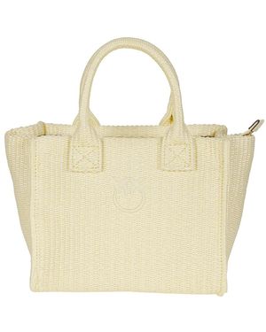 Pinko Tassen ,Geel ,Beach Shopper Bag - Metallic
