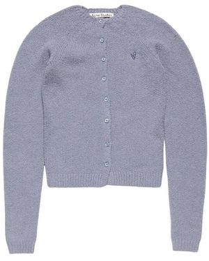 Acne Studios Truien & Vesten ,Blauw ,Katoen Cardigan Met Knopen