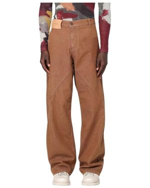 JW Anderson Bruine Relaxte Pasvorm Jeans