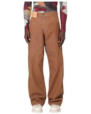 JW Anderson Straight Jeans - Brown