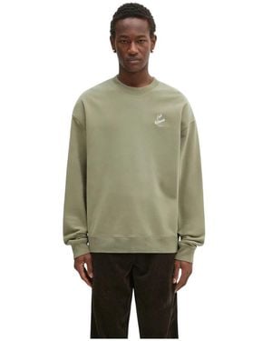 Maison Kitsuné Hoodies & Sweatvesten ,Groen ,Katoen Relax Sweatshirt