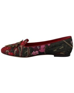 Dolce & Gabbana Blumenmuster Loafersmodelblumenbrokat - Braun