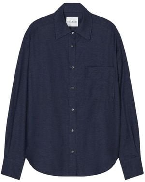 Closed Oversized Shirt - Blauw