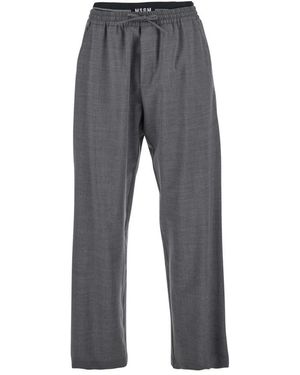 MSGM Straight Trousers - Gris