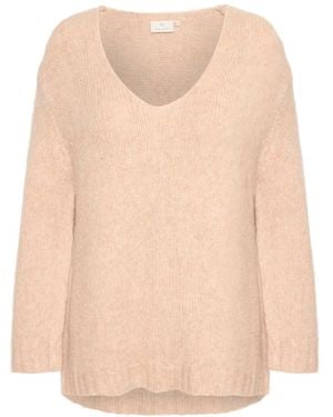 Kaffe V-Neck Knitwear - Neutro