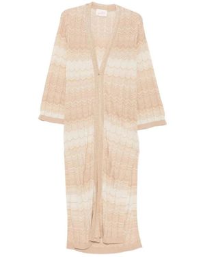 MC2 Saint Barth Tonia Lange Cardigan - Naturel