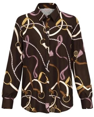 Marella Overhemden ,Bruin ,Emmparole Shirt - Zwart