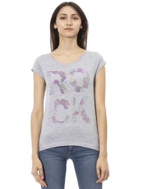Trussardi T-shirt casual a manica corta con scollo rotondo - Blu