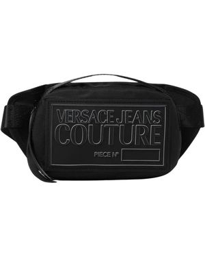 Versace Jeans Couture Stilvolle Nylon Gürteltasche - Schwarz