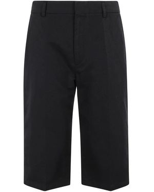 Filippa K Korte Broeken ,Zwart ,Linnen Zwarte Linnen Bermuda Shorts
