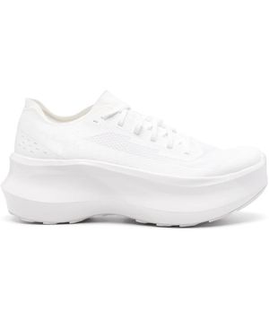Comme des Garçons Sneakers platform bianche con design scomposto - Bianco