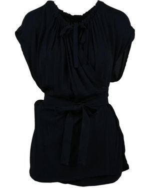 Fabiana Filippi Tops ,Blauw Top - Zwart