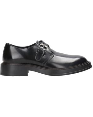 Tod's Schwarze Lederschuhe Mit Individueller Schnalle