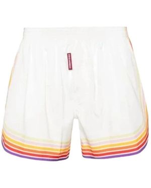 DSquared² Midi Badehosen Für Männer - Weiß