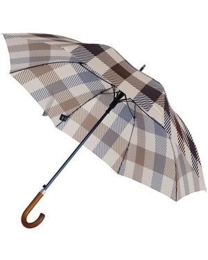 Aquascutum Accessoires ,Veelkleurig ,Polyester Active Pocket Paraplu - Grijs