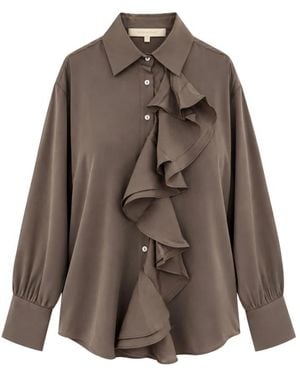 Silk95five Shirts - Marrone