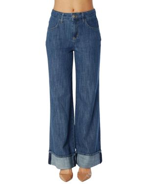 Shaft Wide Jeans - Bleu
