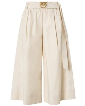 Pinko Cropped Trousers - Neutro