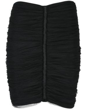 Elisabetta Franchi Ruched Tulle Mini - Zwart