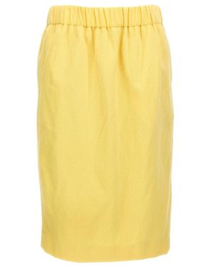 Dries Van Noten Midi Skirts - Yellow