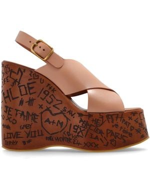 Chloé Wedges - Marrone