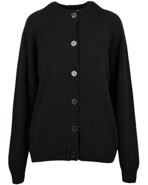Amaranto Crew-Neck Cardigan - Zwart
