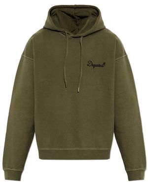 DSquared² Hoodies & Sweatvesten ,Groen ,Katoen Hoodie