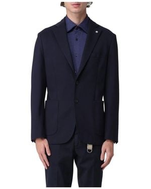 Manuel Ritz Einreihige Jacke - Blau