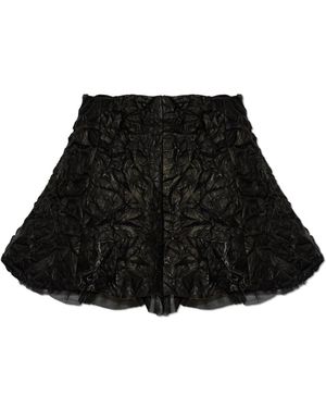 AVAVAV Rokken ,Zwart ,Tule Kelly Leren Mini Tule Rok